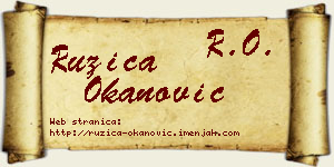 Ružica Okanović vizit kartica